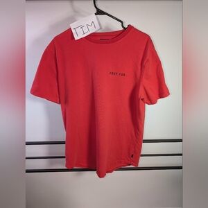 Red 'Pray For...' Graphic Men’s T‑Shirt